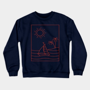 The beach is my happy place #2 Crewneck Sweatshirt